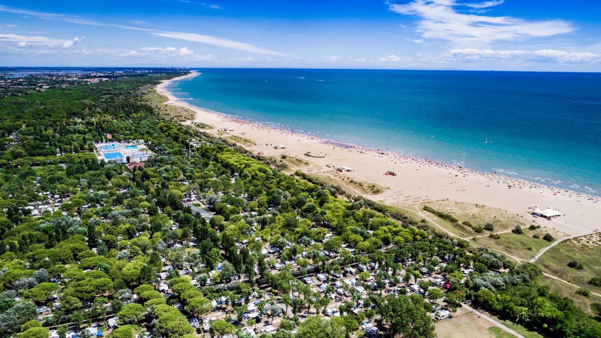 Camping Ca Savio, direkt am Strand